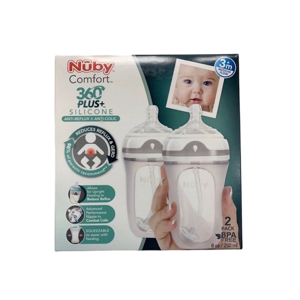 Nuby Comfort 360 Silicone Bottles NEW